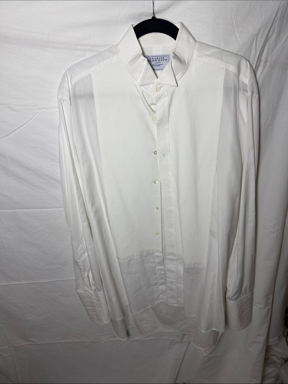 Charles Tyrwhitt White tuxedo shirt wing tip collar